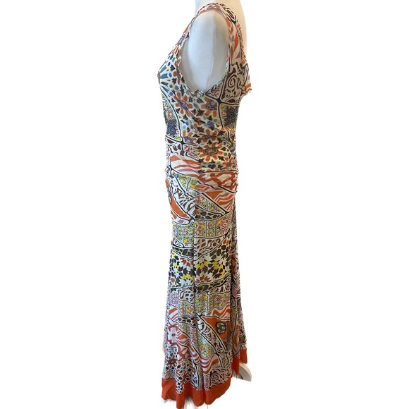 Vintage FUZZI Ruched Mesh Bodycon Maxi Dress - Picture 4 of 11